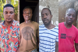 Collage photo of four suspects arrested during a crackdown in the coastal region.